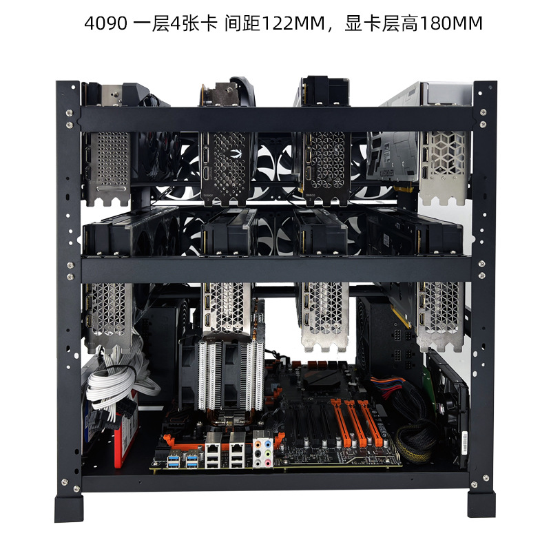 แร็ค GPU แบบเปิด วางซ้อนกันได้ - Gpu Mining Rig Frame 8 Gpu บทวิจารณ์และราคา