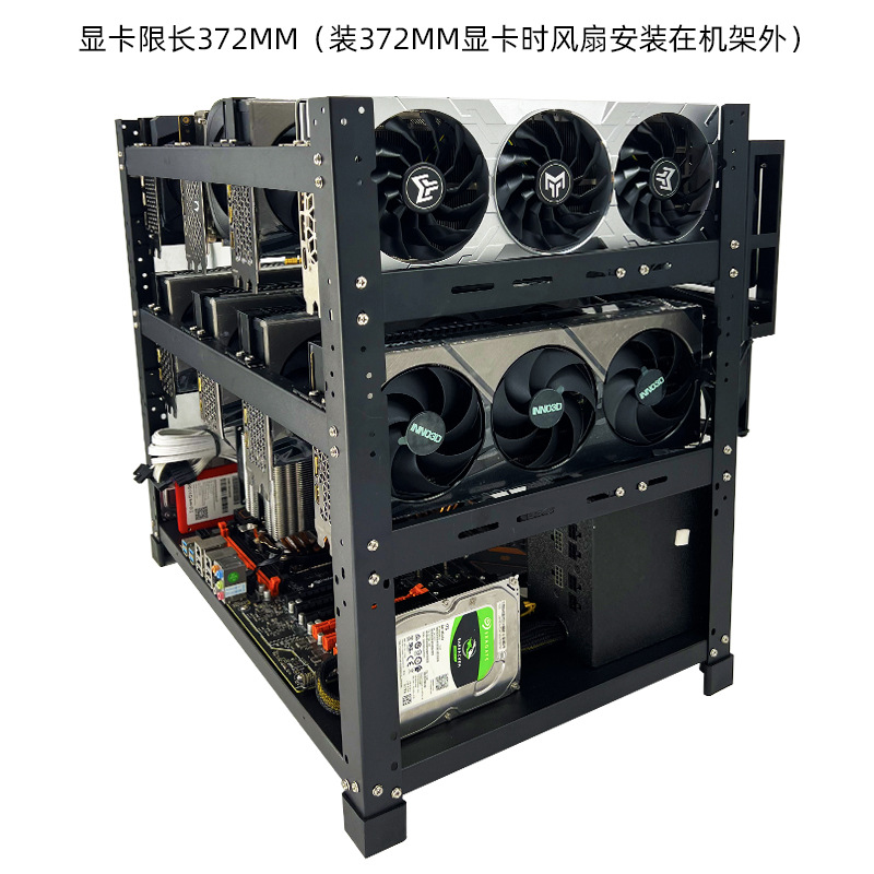 แร็ค GPU แบบเปิด วางซ้อนกันได้ - Gpu Mining Rig Frame 8 Gpu บทวิจารณ์และราคา