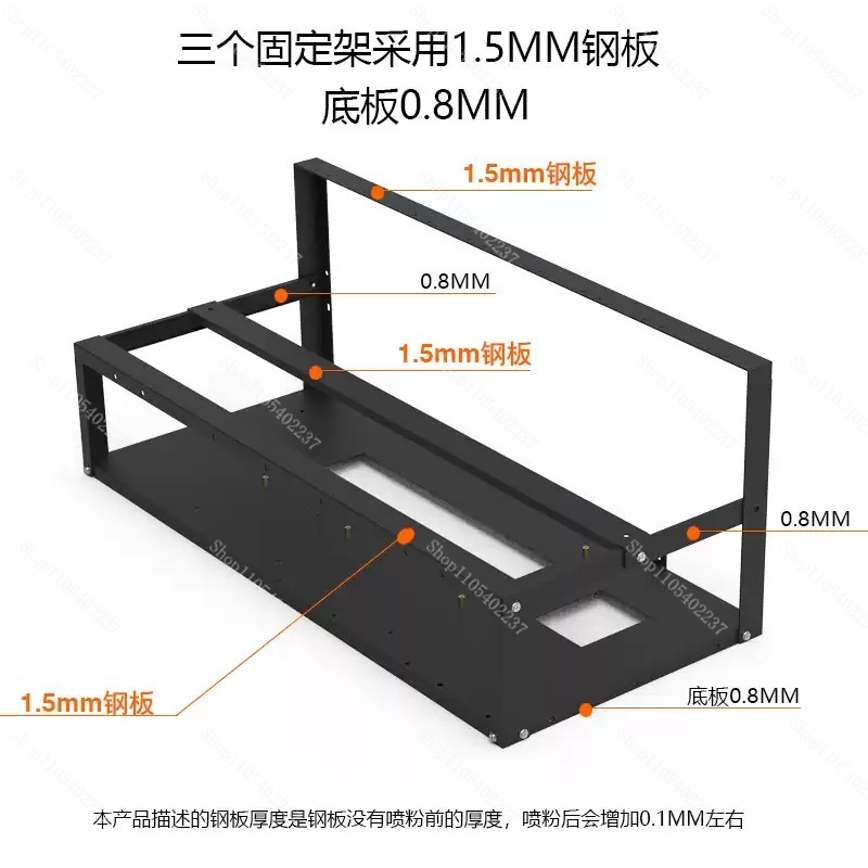 โครงเครื่องขุดเหมือง GPU แบบเป - Gpu Mining Rig Frame 8 Gpu บทวิจารณ์และราคา